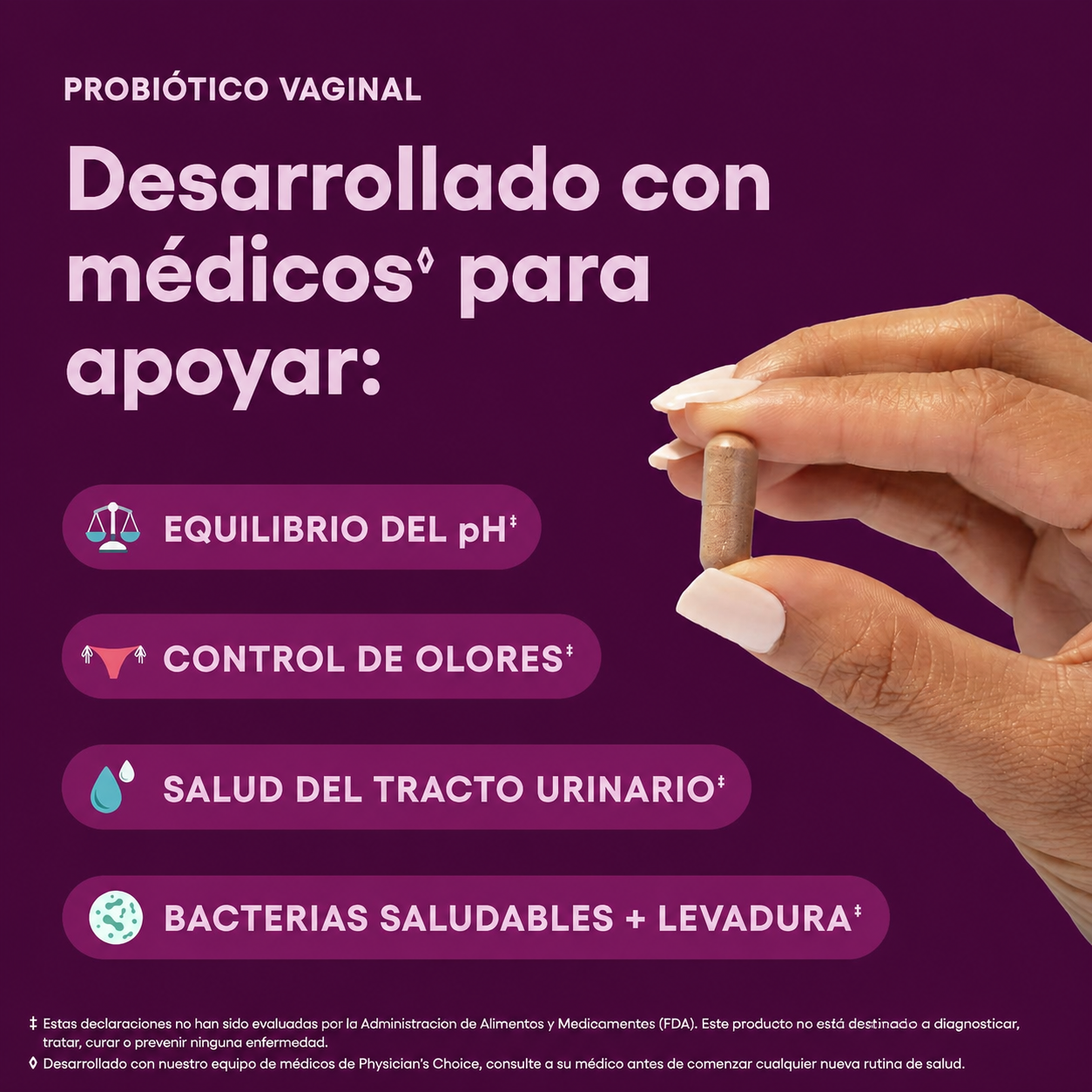 Probióticos vaginales para el mal olor, la picazón y el flujo abundante.
