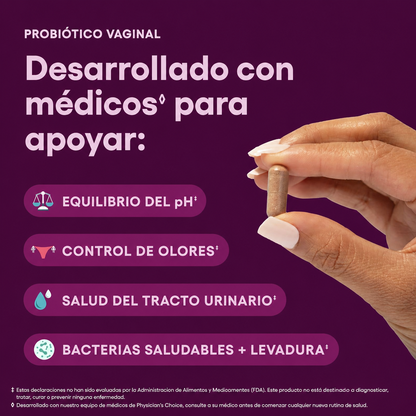 Probióticos vaginales para el mal olor, la picazón y el flujo abundante.