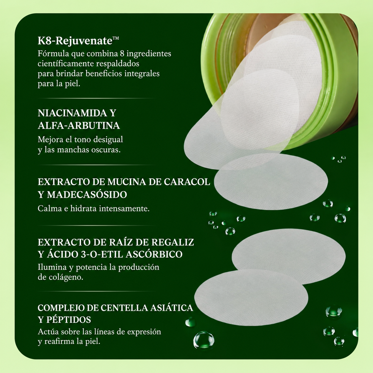 Aluna™: JIYU Pads Coreanos Aclarantes para axilas bonitas y suaves.