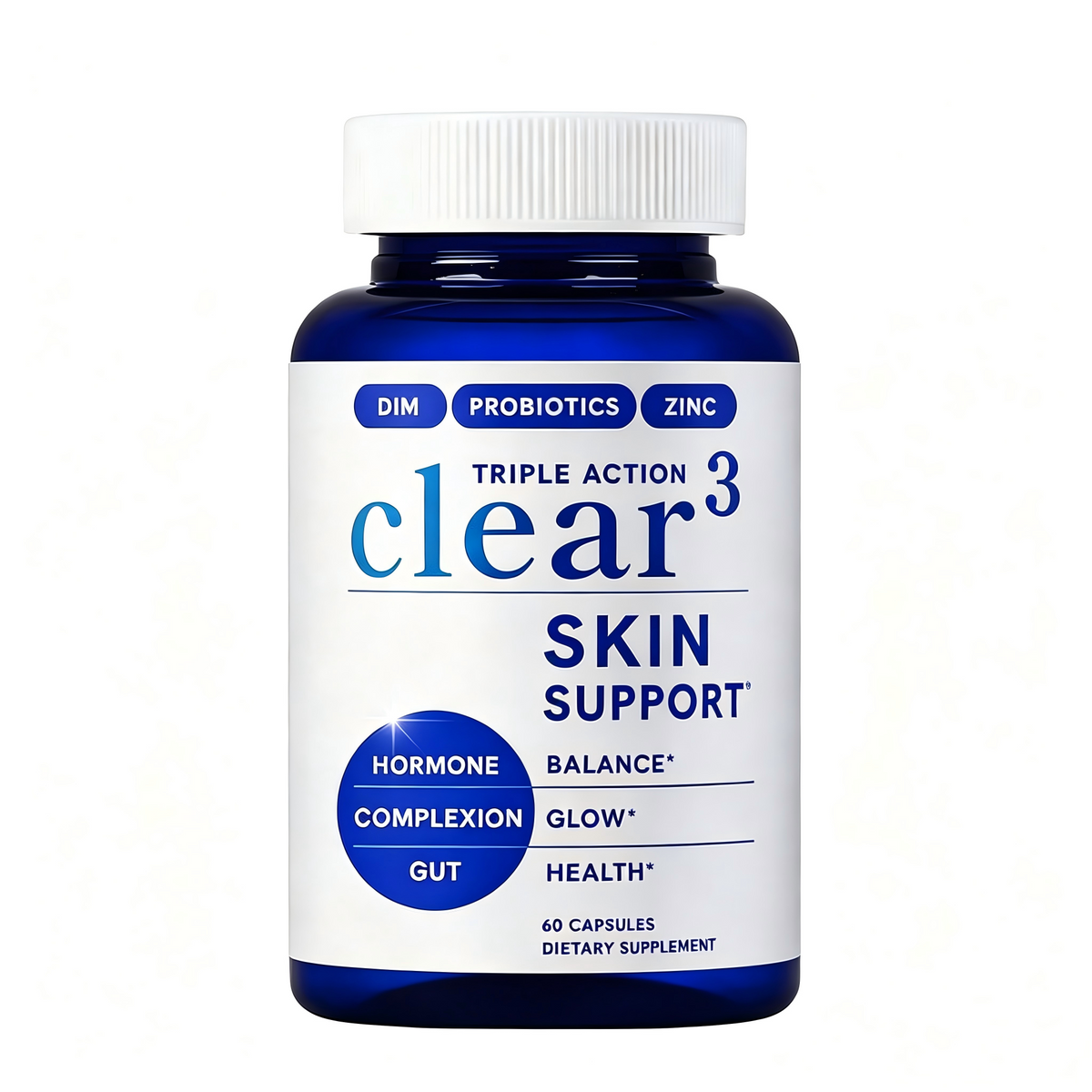 Suplemento vegano con zinc y probióticos para el equilibrio hormonal