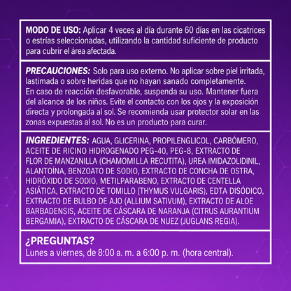 Gel Para Cicatrices y Estrías - Belleza y cuidado para una piel radiante