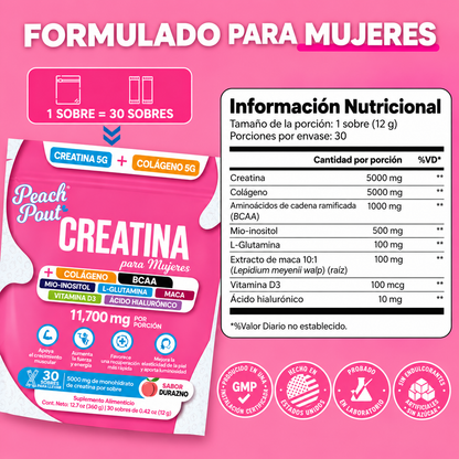 Creatina + Colágeno para Mujeres | Fuerza, Energía y Recuperación